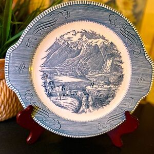 Currier and Ives Platter - Rocky MTN print